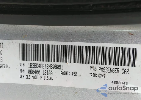 2011 Dodge Avenger Express from USA, damaged, VIN 1B3BD4FB4BN608091